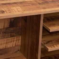 53.15 in. Wood Walnut Finish TV Stand with Shelves and Cabinet Fits TV's up to 65 in. with Cable Management by ANGELES HOME -Sorbus Sales Store fir angeles home tv stands sa33 9w331149 fa 1000