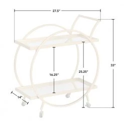Gold Odessa Bar Cart by FirsTime & Co. 11 Gold Odessa Bar Cart by FirsTime & Co. -Sorbus Sales Store gold firstime co bar carts 70123 1f 1000