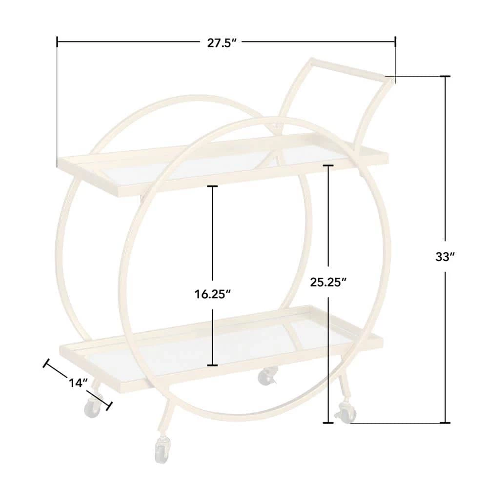 Gold Odessa Bar Cart by FirsTime & Co. 6 Gold Odessa Bar Cart by FirsTime & Co. - Image 4