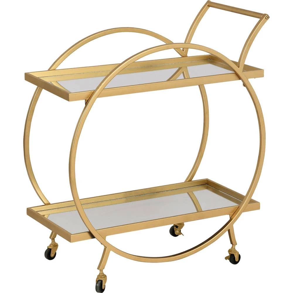 Gold Odessa Bar Cart by FirsTime & Co. 3 Gold Odessa Bar Cart by FirsTime & Co.