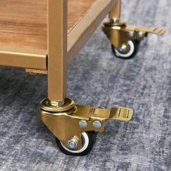 32.5 in. x 13 in. x 30 in. Rectangular Metal Gold Concord Farmhouse Removable Tray Bar Cart by FirsTime & Co. -Sorbus Sales Store gold firstime co bar carts 70261 c3 1000