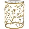 16.5 in. x 16.5 in. x 22 in. Round Metal Gold Large Bird and Branches Side Table by FirsTime & Co. -Sorbus Sales Store gold firstime co end side tables 70311 64 1000
