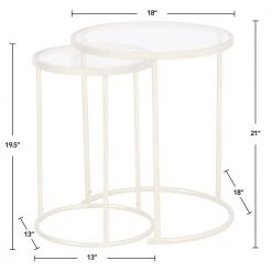 Stark Gold Nesting End Table 2-Piece Set - 18" x 21" by FirsTime & Co. -Sorbus Sales Store gold firstime co nesting tables 70181 4f 1000