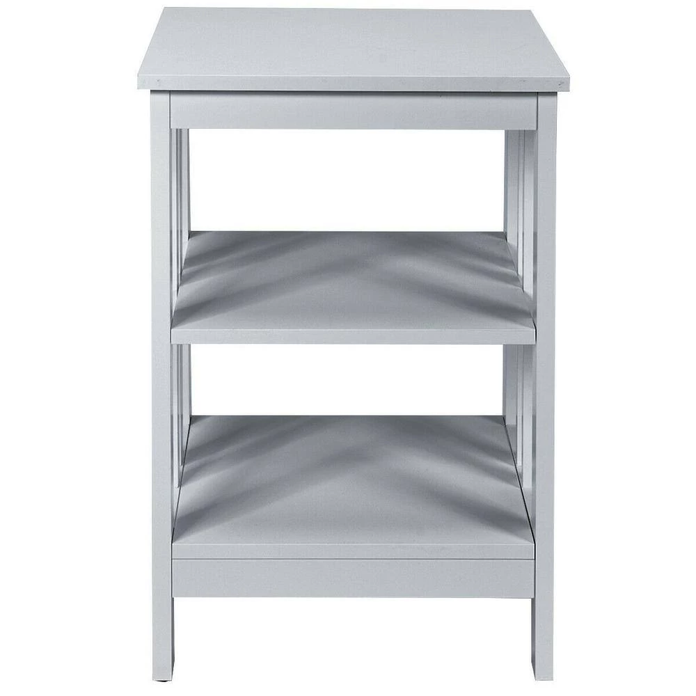 16 in. W x 16 in. D x 24 in. H 3-Tier Accent Side Table in Gray by ANGELES HOME 5 16 in. W x 16 in. D x 24 in. H 3-Tier Accent Side Table in Gray by ANGELES HOME - Image 3
