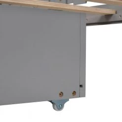 Gray Wood Kids Twin Bed Frame House Bed with Drawers and Roof by ANGELES HOME -Sorbus Sales Store gray angeles home kids beds m8r00701aae fa 1000