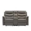 67.7 in. Gray Faux Leather Living Room 2-Seater Sofa Manual Reclining Loveseat with Cup Holders by ANGELES HOME -Sorbus Sales Store gray angeles home loveseats m28588r0 64 1000