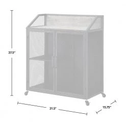 31.5 x 15.75 x 37.5 in. Rectangular Wood Dark Silver And Gray Sylvia Bar Cart by FirsTime & Co. -Sorbus Sales Store gray firstime co bar carts 70504 4f 1000