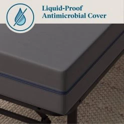 University 6.5 in. Adjustable Firmness Foam Tight Top Twin Mattress, Gray by Lucid Comfort Collection -Sorbus Sales Store gray lucid comfort collection mattresses lucc06tt28fprf 1f 1000