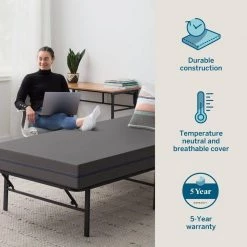 Sorbus Sales Store -Sorbus Sales Store gray lucid comfort collection mattresses lucc06tt28fprf e1 1000