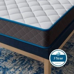 7 in. Firm Bonnell Spring Tight Top Twin Mattress by Lucid Comfort Collection -Sorbus Sales Store gray lucid comfort collection mattresses lucc07ttgrsp 4f 1000