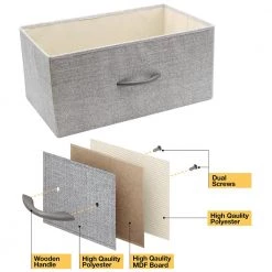 39.5 in. L x 11.5 in. W x 39.5 in. H 9-Drawer Gray Rustic Dresser with Steel Frame Wood Top Easy Pull Fabric Bins by Sorbus -Sorbus Sales Store gray rustic sorbus dressers drw 9d gry 76 1000