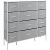 12-Drawer White Classic Chest Fabric Bin Drawers 48.75 in. H x 46.5 in. W x 11.75 in. D by Sorbus