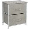 Nighstand 2-Drawer Gray Dresser 17.75 in. L x 11.87 in. W x 20 in. H by Sorbus -Sorbus Sales Store gray sorbus dressers drw 2d gry 64 1000
