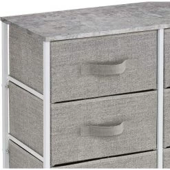 6-Drawer White Dresser Steel Frame Wood Top Easy Pull Fabric Bins 11.75 in. L x 31.5 in. W x 24.62 in. H by Sorbus 18 6-Drawer White Dresser Steel Frame Wood Top Easy Pull Fabric Bins 11.75 in. L x 31.5 in. W x 24.62 in. H by Sorbus -Sorbus Sales Store gray sorbus dressers drw cu6 gry 76 1000