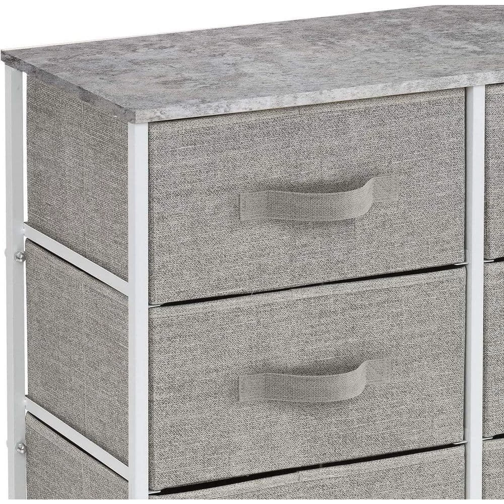 6-Drawer White Dresser Steel Frame Wood Top Easy Pull Fabric Bins 11.75 in. L x 31.5 in. W x 24.62 in. H by Sorbus 10 6-Drawer White Dresser Steel Frame Wood Top Easy Pull Fabric Bins 11.75 in. L x 31.5 in. W x 24.62 in. H by Sorbus - Image 8