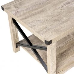 43.5 in. L x 19.5 in. D Rustic Metal X Shaped Grey Wash Accent Coffee Table with Shelf by ANGELES HOME 12 43.5 in. L x 19.5 in. D Rustic Metal X Shaped Grey Wash Accent Coffee Table with Shelf by ANGELES HOME -Sorbus Sales Store gray wash angeles home coffee tables m65 8hw892gr 4f 1000