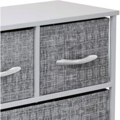 5-Drawer Marble White Dresser White Frame Wood Top Easy Pull Fabric Bins 11.87 in. L x 39.5 in. W x 24.62 in. H by Sorbus 18 5-Drawer Marble White Dresser White Frame Wood Top Easy Pull Fabric Bins 11.87 in. L x 39.5 in. W x 24.62 in. H by Sorbus -Sorbus Sales Store gray white sorbus dressers drw cu5 grywh 76 1000