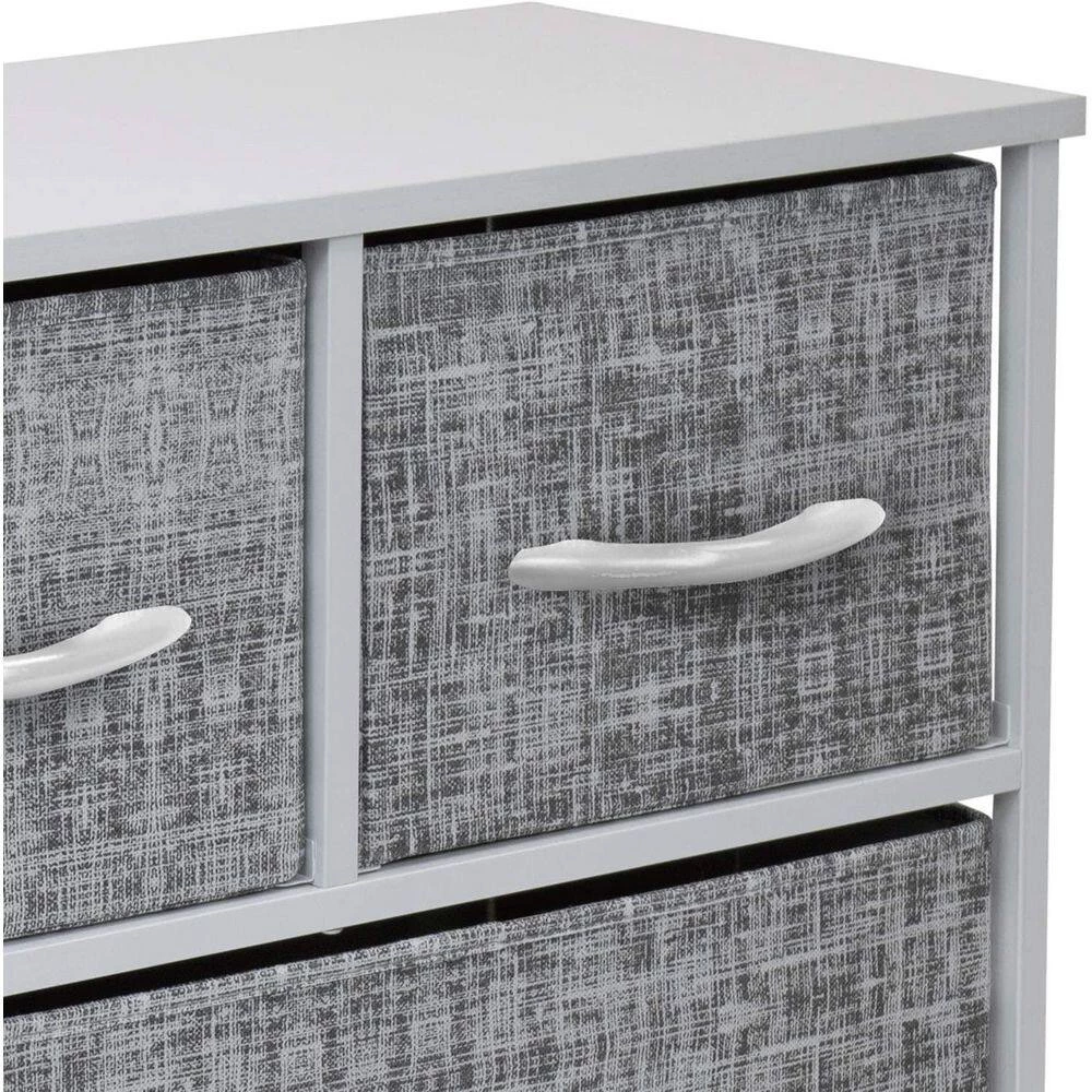 5-Drawer Marble White Dresser White Frame Wood Top Easy Pull Fabric Bins 11.87 in. L x 39.5 in. W x 24.62 in. H by Sorbus 10 5-Drawer Marble White Dresser White Frame Wood Top Easy Pull Fabric Bins 11.87 in. L x 39.5 in. W x 24.62 in. H by Sorbus - Image 8