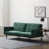 2- Piece Green Velvet Futon Chair Sofa Bed with Buttonless Tufting by Lucid Comfort Collection -Sorbus Sales Store green velvet lucid comfort collection futons lucc0003ssf74vn 64 1000