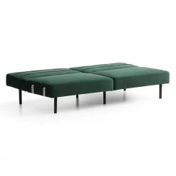 2- Piece Green Velvet Futon Chair Sofa Bed with Buttonless Tufting by Lucid Comfort Collection -Sorbus Sales Store green velvet lucid comfort collection futons lucc0003ssf74vn c3 1000