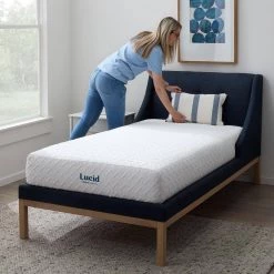 8 in. Plush Gel Memory Foam Tight Top Twin XL Mattress by Lucid Comfort Collection -Sorbus Sales Store lucid comfort collection mattresses lucc08tx45gf 1f 1000