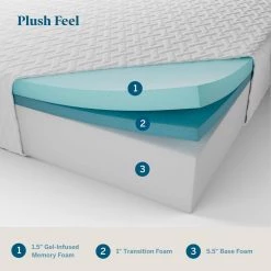 8 in. Plush Gel Memory Foam Tight Top Twin XL Mattress by Lucid Comfort Collection -Sorbus Sales Store lucid comfort collection mattresses lucc08tx45gf fa 1000