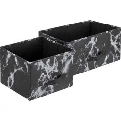 5-Drawer Beige Dresser Steel Frame Wood Top Easy Pull Fabric Bins 11.87 in. L x 39.5 in. W x 24.62 in. H by Sorbus -Sorbus Sales Store marble black sorbus dressers drw cu5 mbb2 fa 1000
