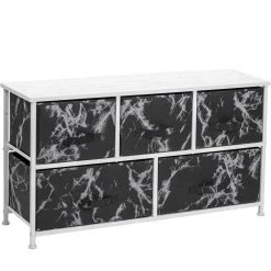 6-Drawer Greige Dresser Steel Frame Wood Top Easy Pull Fabric Bins 11.75 in. L x 31.5 in. W x 24.62 in. H by Sorbus