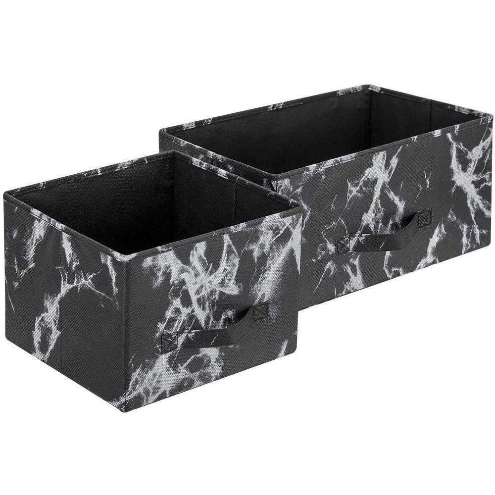 6-Drawer Marble Black Dresser White Frame Wood Top Easy Pull Fabric Bins 11.75 in. L x 31.5 in. W x 24.62 in. H by Sorbus 9 6-Drawer Marble Black Dresser White Frame Wood Top Easy Pull Fabric Bins 11.75 in. L x 31.5 in. W x 24.62 in. H by Sorbus - Image 7