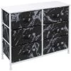 6-Drawer Brown Dresser Steel Frame Wood Top Easy Pull Fabric Bins 11.75 in. L x 31.5 in. W x 24.62 in. H by Sorbus 1 6-Drawer Brown Dresser Steel Frame Wood Top Easy Pull Fabric Bins 11.75 in. L x 31.5 in. W x 24.62 in. H by Sorbus -Sorbus Sales Store marble black sorbus dressers drw cu6 mbw3 64 1000