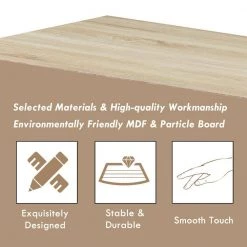 35 in. Natural Rectangle Wood Coffee Table Sofa Side Table with Storage Shelves by ANGELES HOME -Sorbus Sales Store natural angeles home coffee tables hw61 8ck 769na 4f 1000