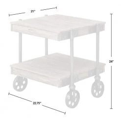 21 x 22.75 x 24 in. Natural Rectangular Wood Bridgeport End Table by FirsTime & Co. -Sorbus Sales Store natural firstime co end side tables 70482 4f 1000