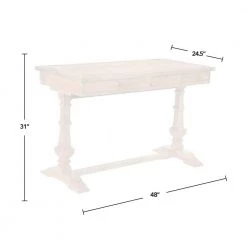 48 x 24.5 x 31 in. Rectangular Wood Natural Aiden Pedestal Writing Desk by FirsTime & Co. -Sorbus Sales Store natural firstime co writing desks 70319 4f 1000