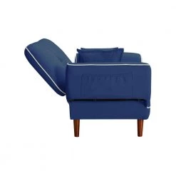 69.7 in. Width Polyester Twin Size Sofa Bed Sleeper Convertible 2-Seater Sofa Couch Futon in Navy Blue by ANGELES HOME -Sorbus Sales Store navy blue angeles home sofa beds m18338r0 1f 1000