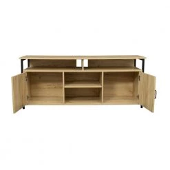 57.87 in. Modern Oak Media Console Cabinet TV Stand for TVs Upto 55 in. by ANGELES HOME 19 57.87 in. Modern Oak Media Console Cabinet TV Stand for TVs Upto 55 in. by ANGELES HOME -Sorbus Sales Store oak angeles home tv stands myf37253r 1f 1000