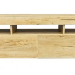 63 in. Oak Wooden TV Stand with 2 Storage Drawers Fits TV's up to 65 in. with RBG LED Lights by ANGELES HOME -Sorbus Sales Store oak angeles home tv stands sa34 9w331739 44 1000