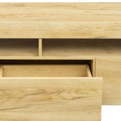 63 in. Oak Wooden TV Stand with 2 Storage Drawers Fits TV's up to 65 in. with RBG LED Lights by ANGELES HOME -Sorbus Sales Store oak angeles home tv stands sa34 9w331739 4f 1000