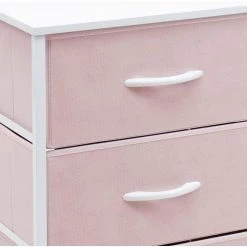 11.75 in. L x 31.5 in. W x 24.62 in. H 6-Drawer Pink Dresser Steel Frame Wood Top Easy Pull Fabric Bins by Sorbus -Sorbus Sales Store pink sorbus kids dressers drw cu6 pi 76 1000