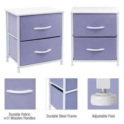 Nighstand 2-Drawer Purple Dresser 17.75 in. L x 11.87 in. W x 20 in. H by Sorbus 13 Nighstand 2-Drawer Purple Dresser 17.75 in. L x 11.87 in. W x 20 in. H by Sorbus -Sorbus Sales Store purple sorbus dressers drw 2d pu 1f 1000
