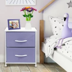 Nighstand 2-Drawer Purple Dresser 17.75 in. L x 11.87 in. W x 20 in. H by Sorbus 15 Nighstand 2-Drawer Purple Dresser 17.75 in. L x 11.87 in. W x 20 in. H by Sorbus -Sorbus Sales Store purple sorbus dressers drw 2d pu 31 1000