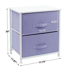 Nighstand 2-Drawer Purple Dresser 17.75 in. L x 11.87 in. W x 20 in. H by Sorbus 14 Nighstand 2-Drawer Purple Dresser 17.75 in. L x 11.87 in. W x 20 in. H by Sorbus -Sorbus Sales Store purple sorbus dressers drw 2d pu 44 1000