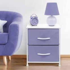 Nighstand 2-Drawer Purple Dresser 17.75 in. L x 11.87 in. W x 20 in. H by Sorbus 12 Nighstand 2-Drawer Purple Dresser 17.75 in. L x 11.87 in. W x 20 in. H by Sorbus -Sorbus Sales Store purple sorbus dressers drw 2d pu 4f 1000