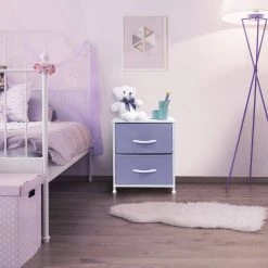 Nighstand 2-Drawer Purple Dresser 17.75 in. L x 11.87 in. W x 20 in. H by Sorbus 11 Nighstand 2-Drawer Purple Dresser 17.75 in. L x 11.87 in. W x 20 in. H by Sorbus -Sorbus Sales Store purple sorbus dressers drw 2d pu c3 1000