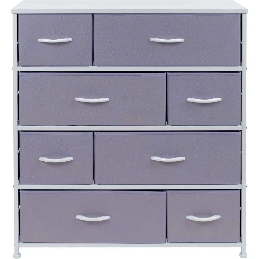 11.5 in. L x 34 in. W x 36 in. H 8-Drawer Purple Dresser Steel Frame Wood Top Easy Pull Fabric Bins by Sorbus 10 11.5 in. L x 34 in. W x 36 in. H 8-Drawer Purple Dresser Steel Frame Wood Top Easy Pull Fabric Bins by Sorbus - Image 8