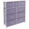 39.5 in. L x 11.5 in. W x 39.5 in. H 9-Drawer Purple Dresser with Steel Frame Wood Top Easy Pull Fabric Bins by Sorbus -Sorbus Sales Store purple sorbus kids dressers drw 9d pu 64 1000