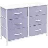 11.75 in. L x 31.5 in. W x 24.62 in. H 6-Drawer Purple Dresser Steel Frame Wood Top Easy Pull Fabric Bins by Sorbus -Sorbus Sales Store purple sorbus kids dressers drw cu6 pu 64 1000