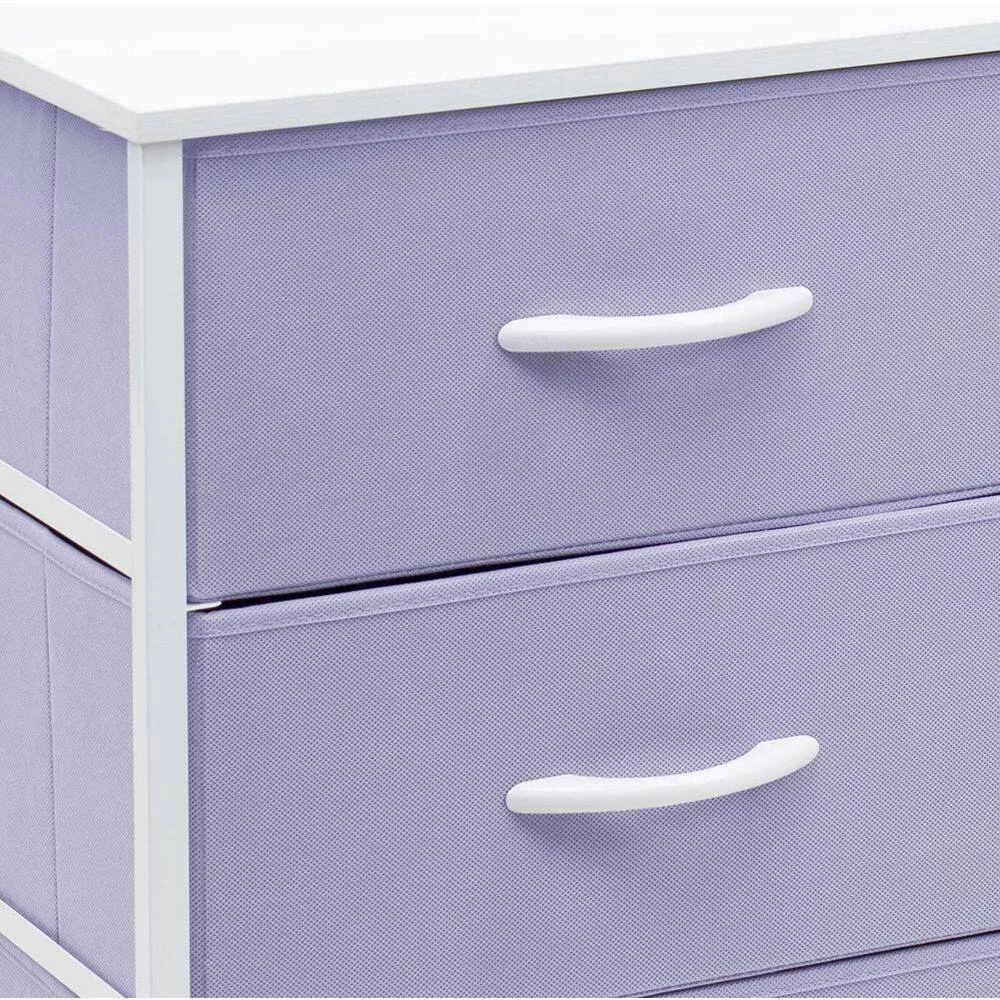 11.75 in. L x 31.5 in. W x 24.62 in. H 6-Drawer Purple Dresser Steel Frame Wood Top Easy Pull Fabric Bins by Sorbus 11 11.75 in. L x 31.5 in. W x 24.62 in. H 6-Drawer Purple Dresser Steel Frame Wood Top Easy Pull Fabric Bins by Sorbus - Image 9
