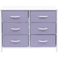 11.75 in. L x 31.5 in. W x 24.62 in. H 6-Drawer Purple Dresser Steel Frame Wood Top Easy Pull Fabric Bins by Sorbus 19 11.75 in. L x 31.5 in. W x 24.62 in. H 6-Drawer Purple Dresser Steel Frame Wood Top Easy Pull Fabric Bins by Sorbus -Sorbus Sales Store purple sorbus kids dressers drw cu6 pu fa 1000