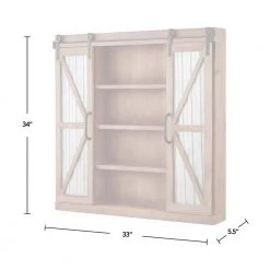 Rustic Brown Westerly Farmhouse Barn Door Accent Cabinet by FirsTime & Co. -Sorbus Sales Store rustic brown firstime co accent cabinets 70118 1f 1000