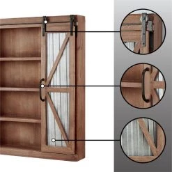 Rustic Brown Westerly Farmhouse Barn Door Accent Cabinet by FirsTime & Co. -Sorbus Sales Store rustic brown firstime co accent cabinets 70118 76 1000